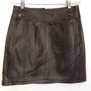 Free people vegan leather miniskirt